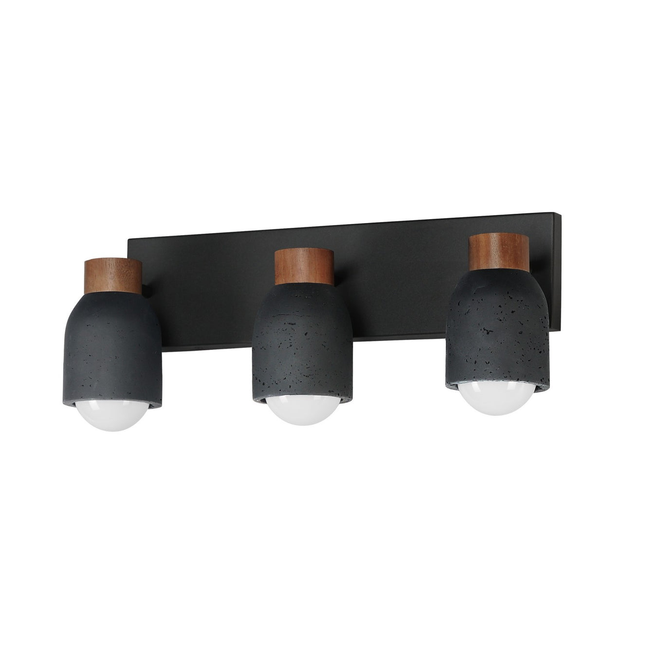 Pompeii Three Light Bath Vanity in Lava / Black