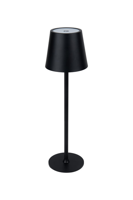 Evans LED Rechargeable Lamp in Flat Black