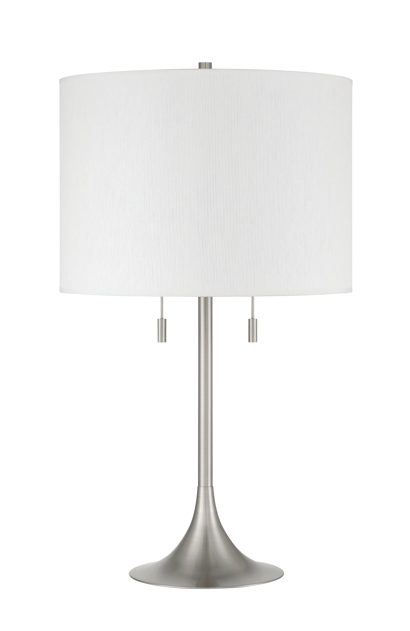 Neely Two Light Table Lamp in Brushed Polished Nickel
