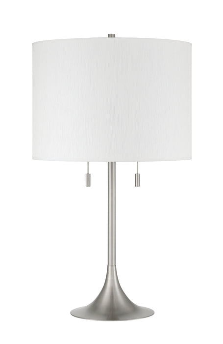 Neely Two Light Table Lamp in Brushed Polished Nickel