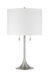 Neely Two Light Table Lamp in Brushed Polished Nickel