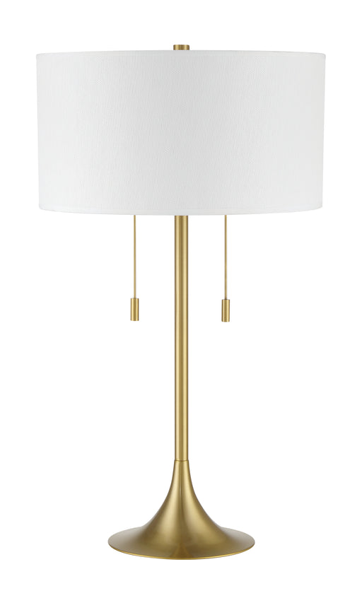 Neely Two Light Table Lamp in Satin Brass