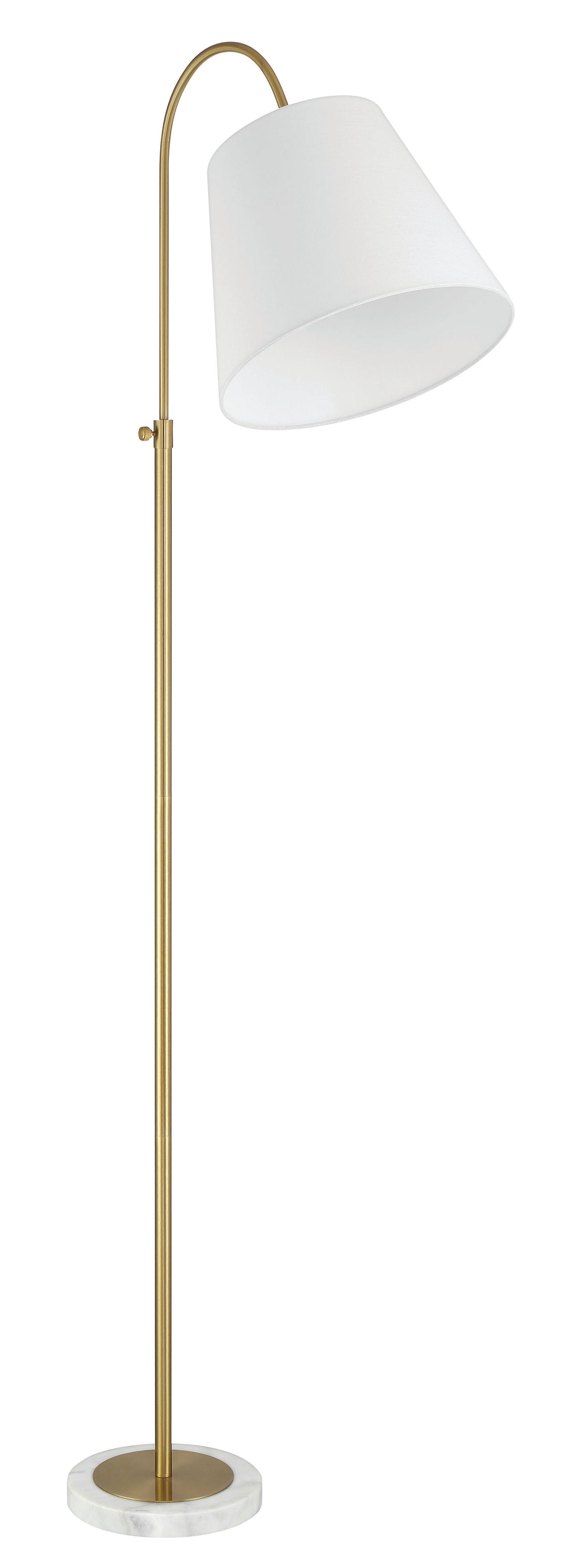 Girard One Light Floor Lamp in Satin Brass