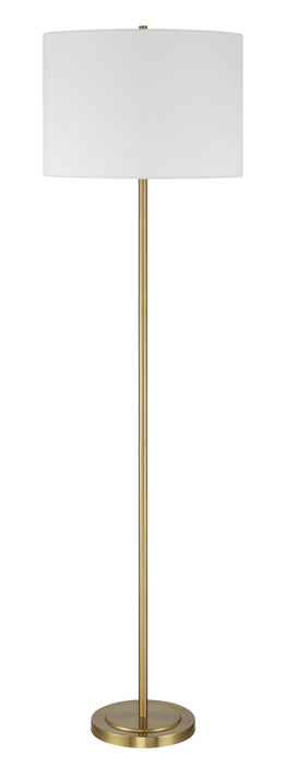 Jones One Light Floor Lamp in Satin Brass
