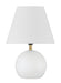 Olive One Light Table Lamp in White/Satin Brass