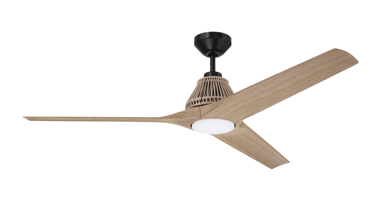 Sea Scape 56" Ceiling Fan in Flat Black