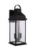 Bent Tree Two Light Outdoor Wall Lantern in Midnight