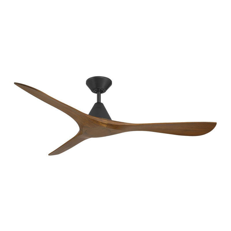 Carve 60" Outdoor Ceiling Fan in Matte Black / Distressed Koa