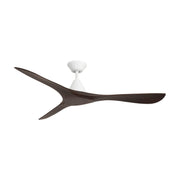 Carve 60" Outdoor Ceiling Fan in Matte White / Dark Walnut