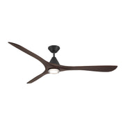 Carve 72" Outdoor Ceiling Fan in Matte Black / Dark Walnut