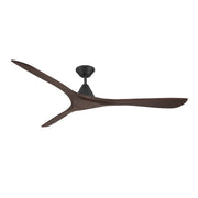 Carve 72" Outdoor Ceiling Fan in Matte Black / Dark Walnut