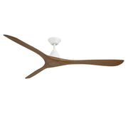 Carve 72" Outdoor Ceiling Fan in Matte White / Distressed Koa