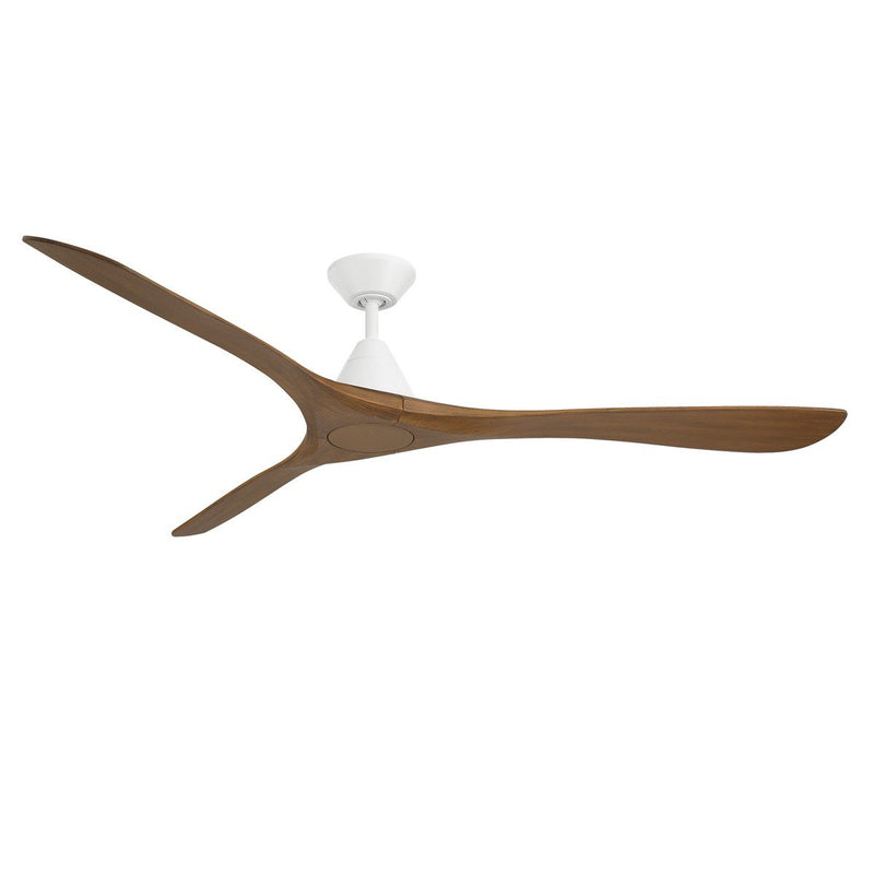 Carve 72" Outdoor Ceiling Fan in Matte White / Distressed Koa