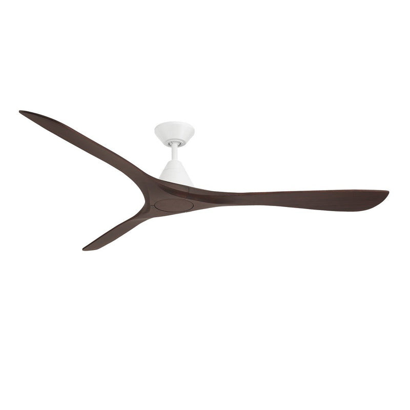 Carve 72" Outdoor Ceiling Fan in Matte White / Dark Walnut