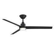 Bolo 56" Outdoor Ceiling Fan with Light in Matte Black