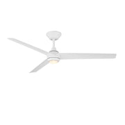 Pisces 54" Outdoor Ceiling Fan with Light in Matte White