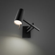 Gavel Swing Arm Wall Lamp in Black