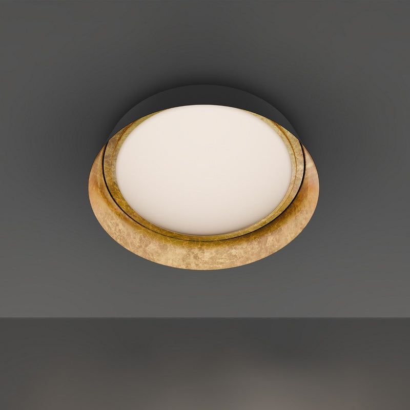 Gilt 22" Flush Mount in Gold Leaf
