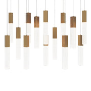 Cinema 14-Light Linear Pendant in Aged Brass