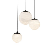 Pisces 3-Light Round Pendant in Black