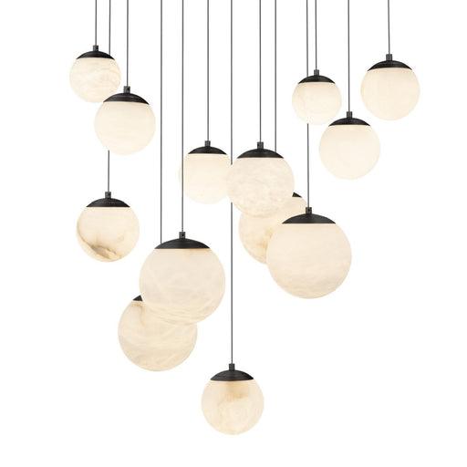 Pisces 13-Light Square Pendant in Black