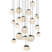 Pisces 21-Light Round Pendant in Black