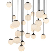 Pisces 25-Light Square Pendant in Black