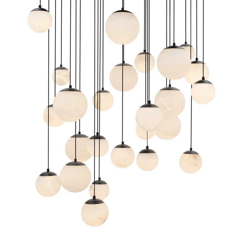 Pisces 25-Light Square Pendant in Black