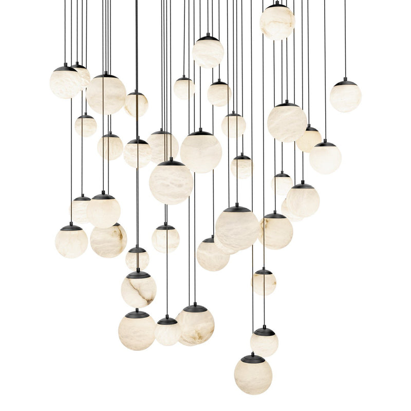 Pisces 41-Light Square Pendant in Black