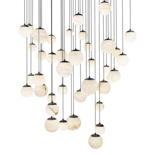 Pisces 41-Light Square Pendant in Black