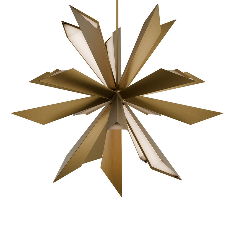 Siren Chandelier in Aged Brass