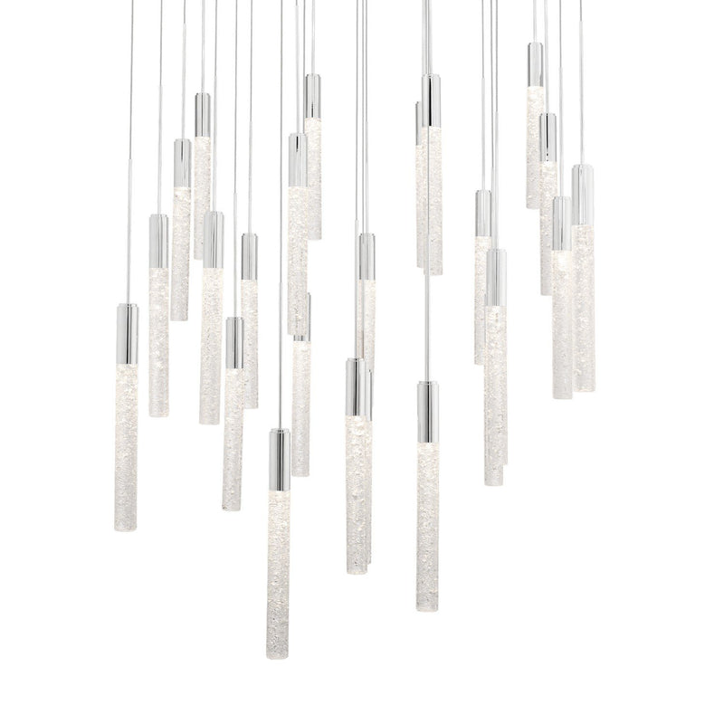 Magic 25-Light Square Pendant in Polished Nickel