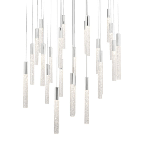 Magic 25-Light Square Pendant in Polished Nickel