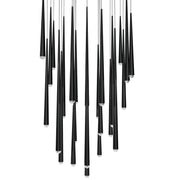 Cascade 25-Light Square Crystal Pendant in Black