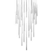 Cascade 41-Light Square Crystal Pendant in Polished Nickel