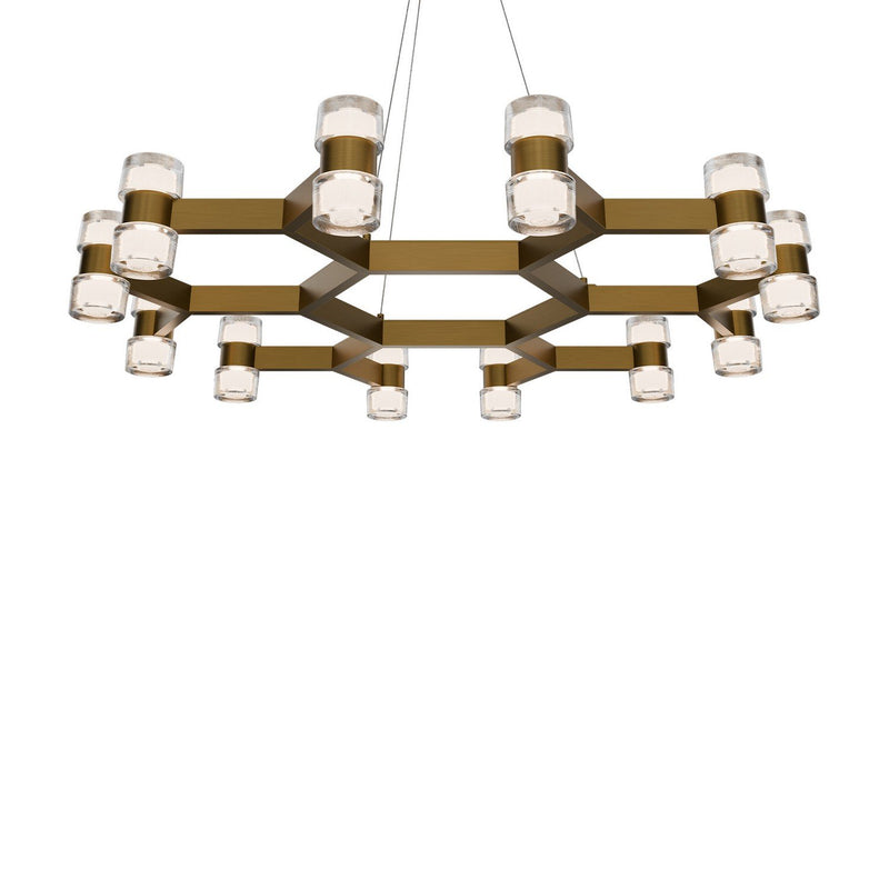 Dashe 24-Light Chandelier in Aged Brass