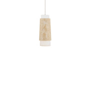 Chauncey Mini Pendant in Beige Travertine/aged Brass