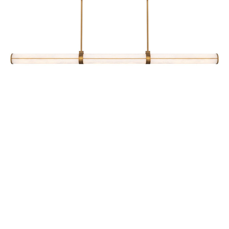 Clique Linear Pendant in Aged Brass