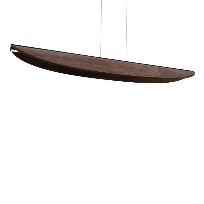 Kiefer Linear Pendant in Black/dark Walnut