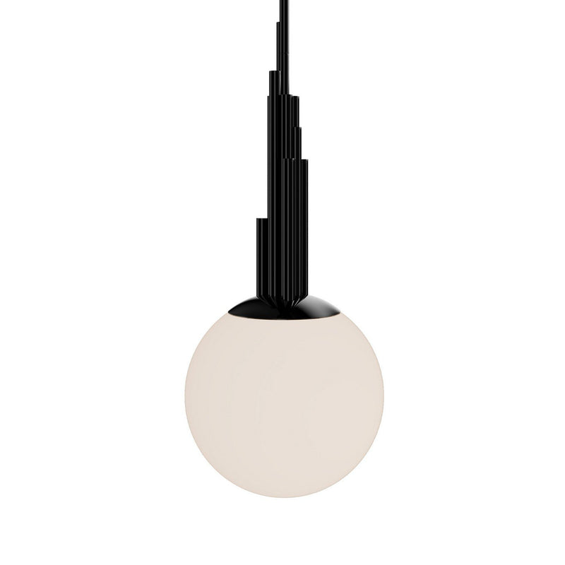 Sybil 10" Pendant in Polished Black Nickel