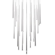 Cascade 25-Light Square Crystal Pendant in Polished Nickel