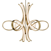 Fleur de Lis Chandelier in Aged Brass