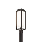 Framed Outdoor Post Light in Bronze