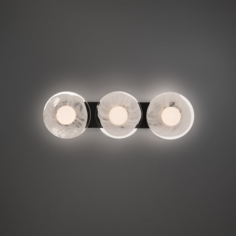 Fresco 3-Light Bath Vanity Light in Black