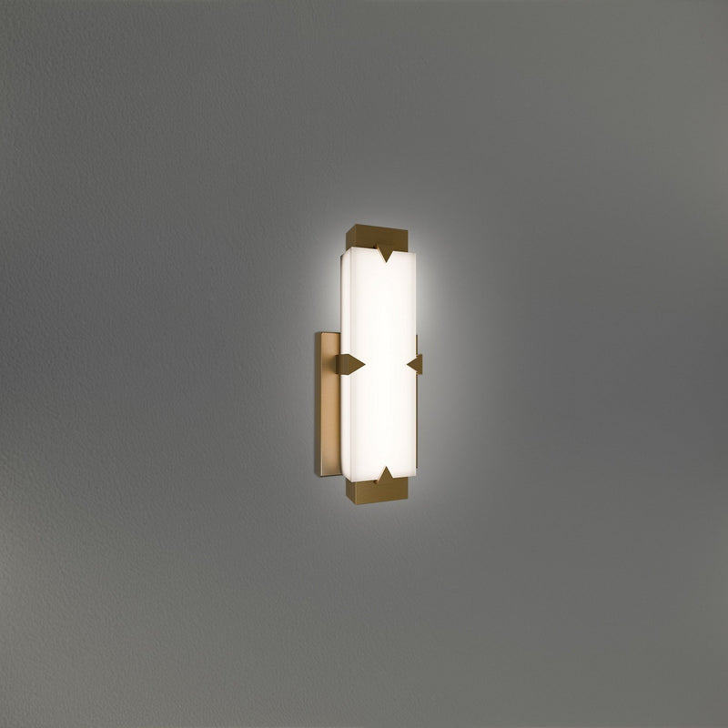 Carlisle Bath Sconce in Aged Brass