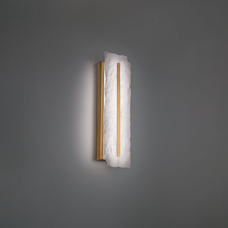 Taffeta Wall Sconce in Aged Brass