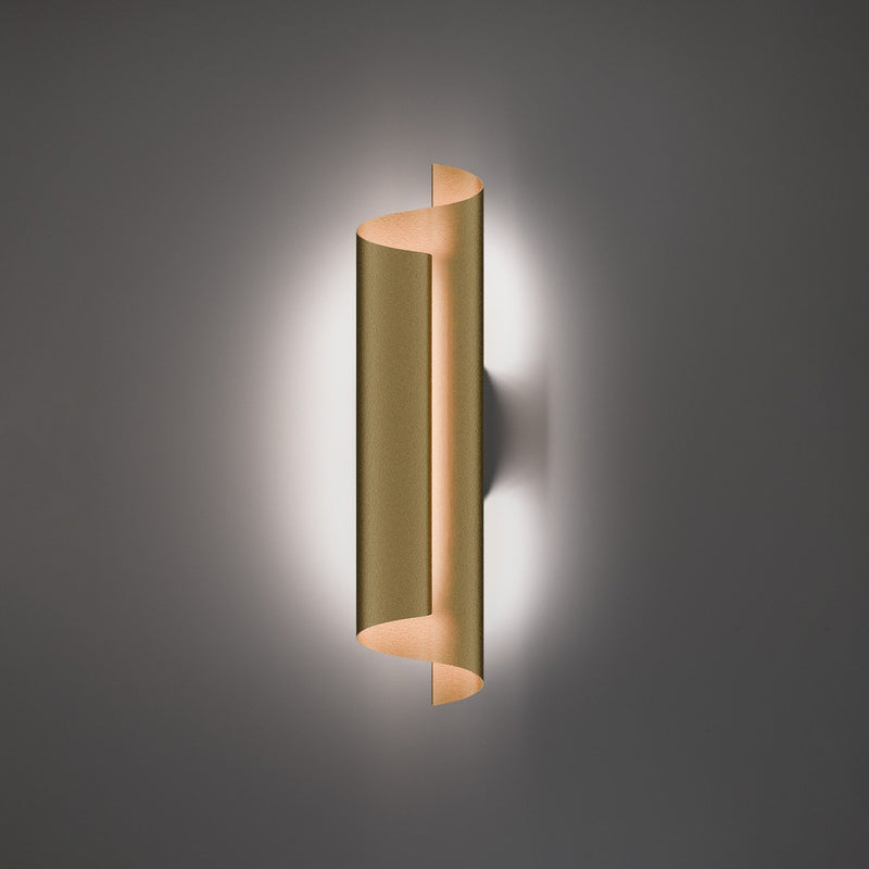 Pirouette 24" Wall Sconce in Aged Brass