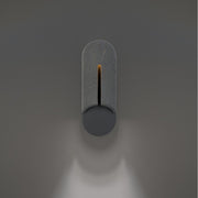 Clog Small Outdoor Wall Sconce in Basalt Stone/black