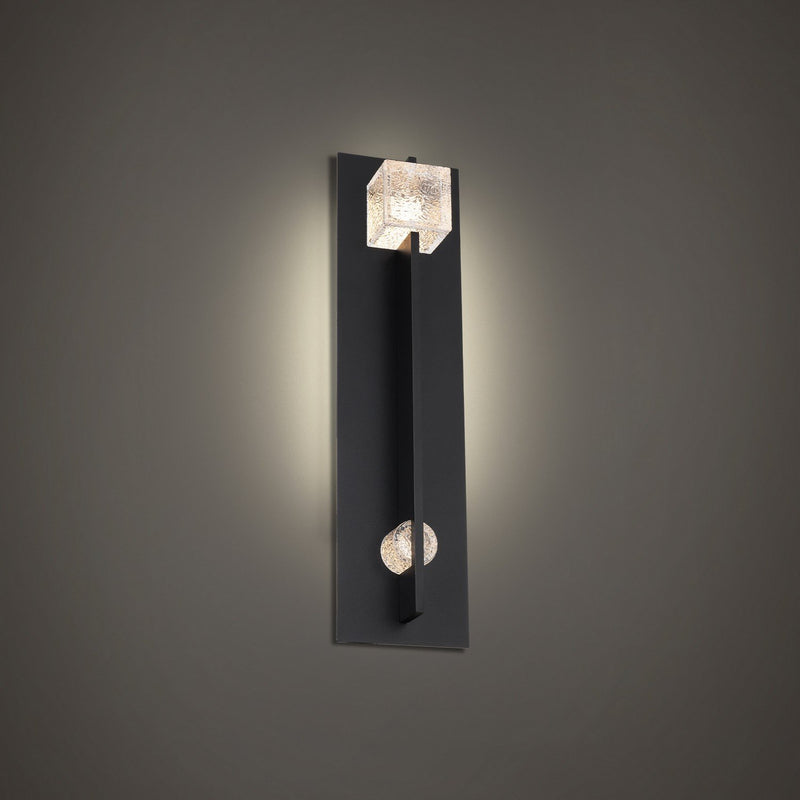Scepter 2-Light Outdoor Wall Sconce in Black