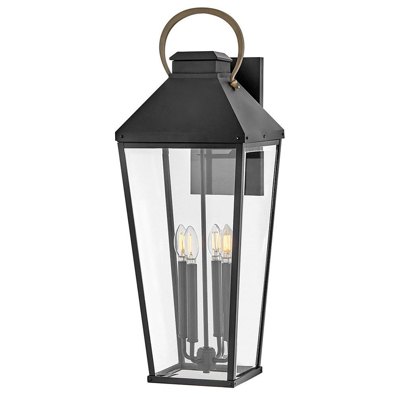 Dawson Extra Large 4-Light Outdoor Wall Lantern in Black